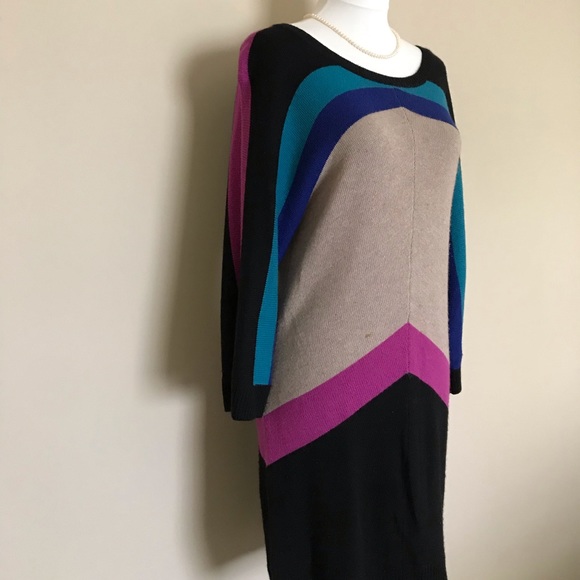 BCBG MAXAZRIA ‘Faiza’ Color-Blocked Sweater Dress - Picture 4 of 7